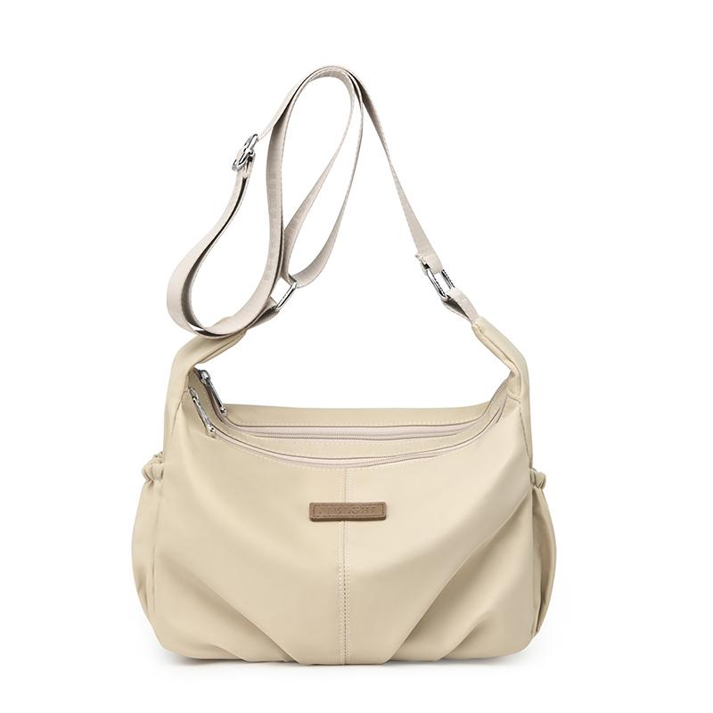 

Женская нейлоновая водонепроницаемая сумка, сумки-мессенджеры для женщин, большая вместительная дорожная сумка через плечо, повседневные сумки высокого качества бежевый