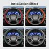 Suitable for Mitsubishi Steering Wheel Cover with Wavy Sports Design, Breathable Leather, Segmented, Non-Slip, Sweat-Absorbent, Suitable for Outlander