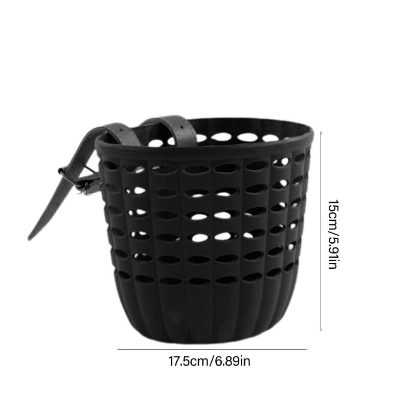 Front Handlebar Basket Waterproof Childrens Bicycles Basket Plastic Tricycle Basket for School, Outdoor, Cycling