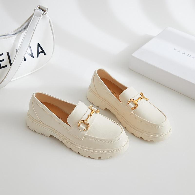 2023 Women's British Style Waterproof Platform Loafers: Versatile, Non-slip, Casual Outdoor Rain Shoes