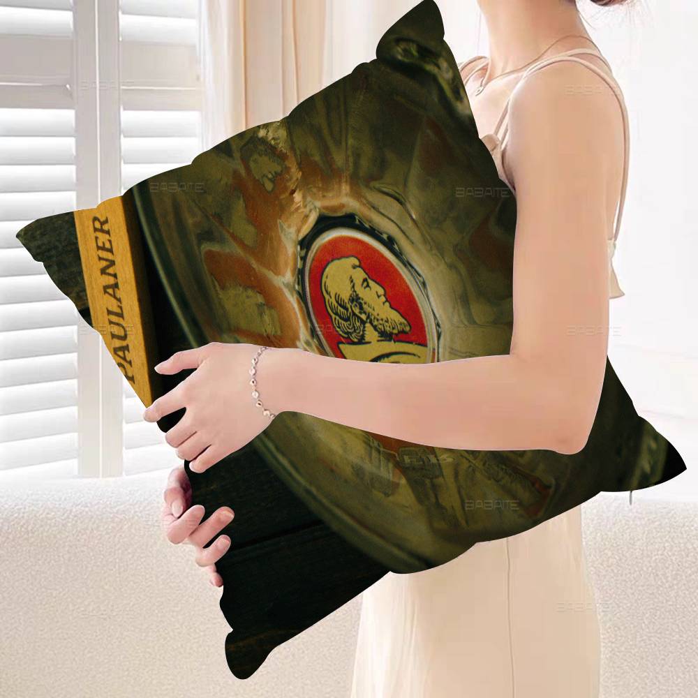 German Beer Paulaners Personalized Pillow Cover Kids Bedroom Wild Party Decor Pillowcase Kid Birthday Shower Gift