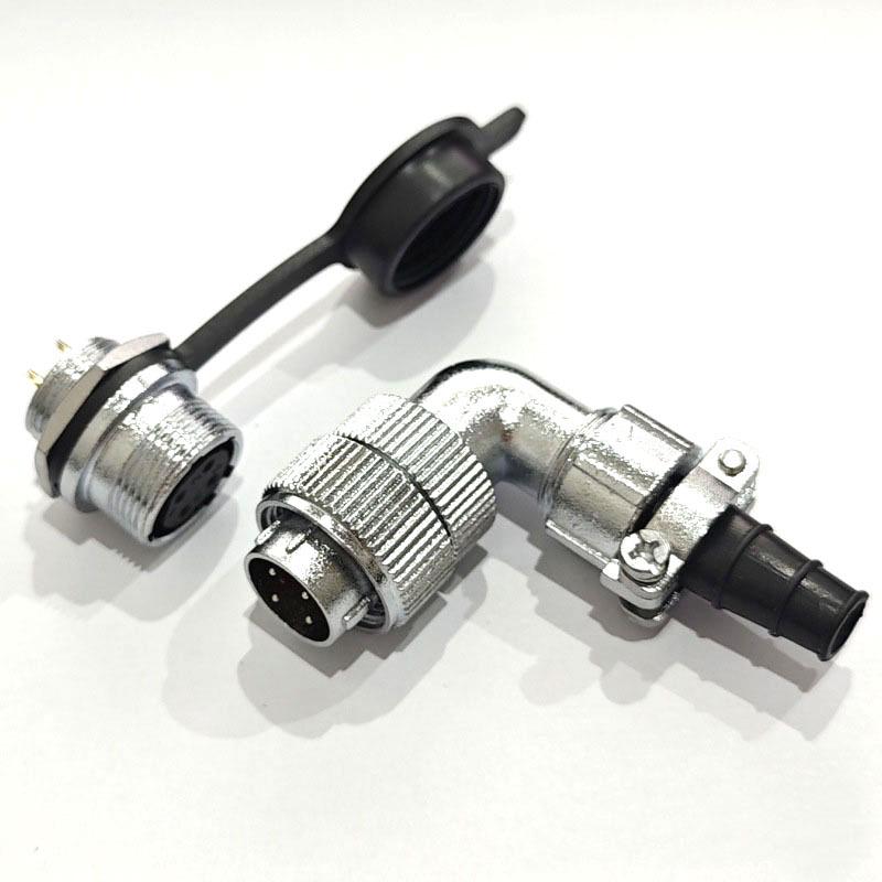 WF28 90° Stecker-Buchse Luftfahrtstecker M28 Vierkantflansch Wasserdicht IP67 Stecker