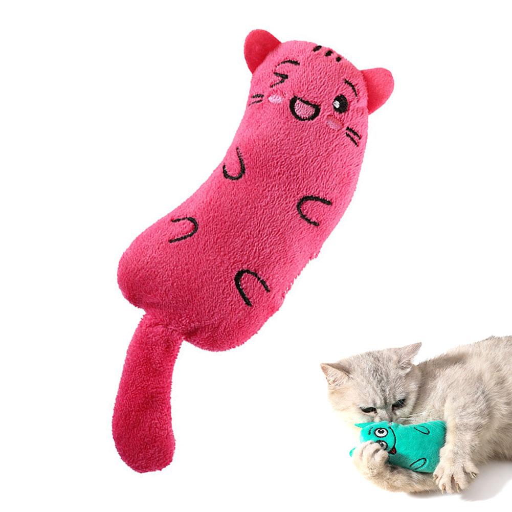 Cartoon Cat and Dog Shaped Toys, Bite-resistant Puppy Plush Dolls Cat Self-entertainment Teeth Grinding and Cleaning Interactiv