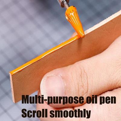 Leather Craft Tool Double Head Edge Oil Gluing Dye Painting Pen Applicator Stick Fast Paint Roller Tool Leather Edge Oil Pen