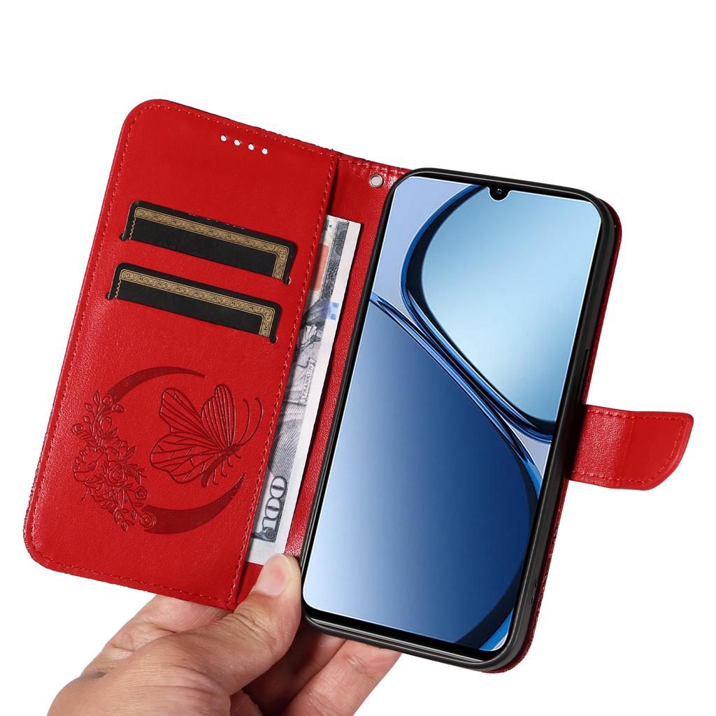 For Realme Note 60x 4G/C63 4G/C61 4G Case Butterfly PU Leather Phone Cover Stand Card Holder