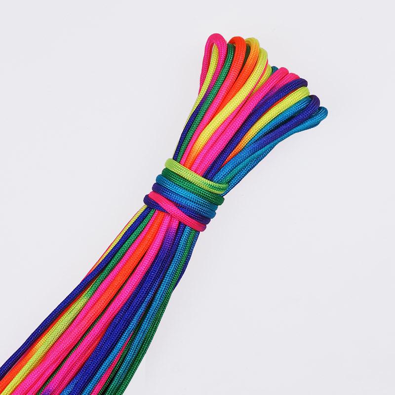 30m 4mm 7-core Colorful Braided Paracord for DIY Crafts & Woven Bracelet Accessories