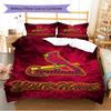 Name Custom St. Louis Cardinals Pattern Bedding Set Quilt Cover Pillowcase Home Decor Gift (1 * duvet cover + 2 * pillowcase, without core)