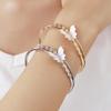 Korean Rhinestone Enamel Butterfly Bracelet: High-End Versatile Bangle with European and American Charm