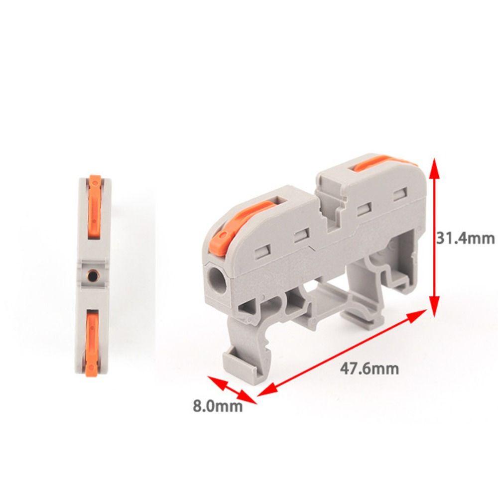 20PCS Universal DIN Rail Terminal Blocks Kit 32A 400V Wire Wiring Connector  Circuit Inline