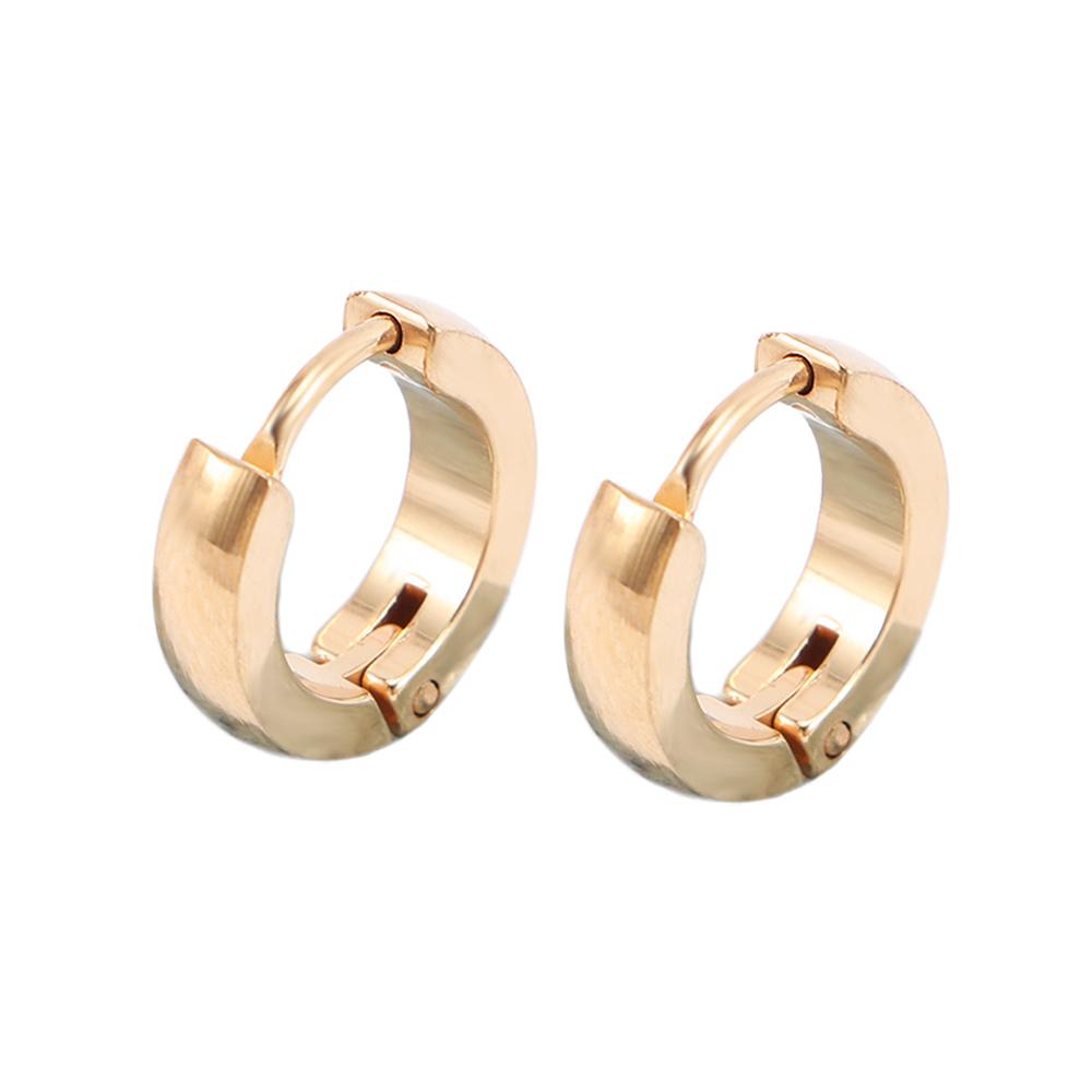 Round Circle Stainless Steel Unisex Geometric Jewelry Set Hoop Earrings Drop Earring Stud Earring