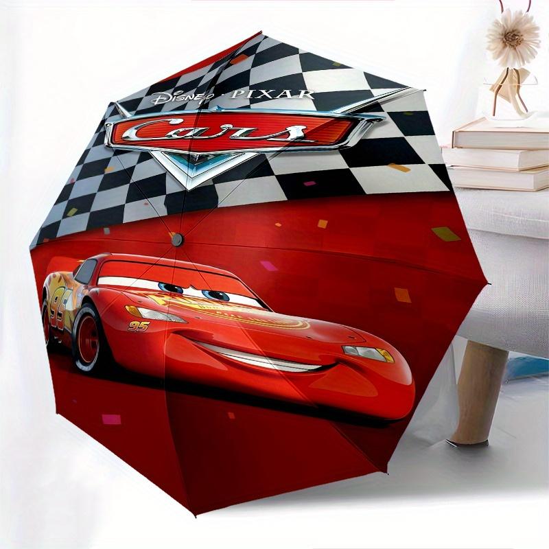 Lightning McQueen,Pixar Cars Automatic Folding Umbrella   Simple 8 Rib Design, Bright Cartoon Pattern, Durable Iron Frame, Suitable For Trav