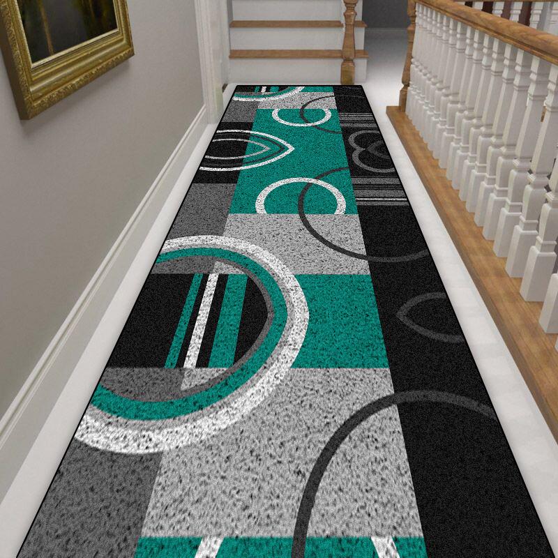 Geometrischer Nordischer Langer Flur Teppich Rutschfest Flur Bereichsteppiche Dekoration Zuhause Veranda Eingang Fußmatte Waschbarer Teppichläufer