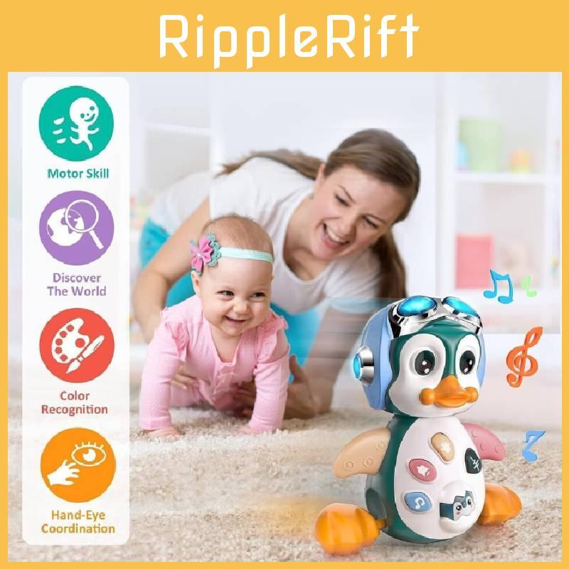 Adorable Electric Wobbling Penguin Toy With Lights And Music For Early Education