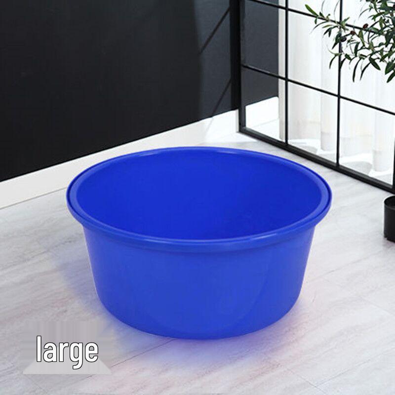 Extra Thick Red Plastic Washbasin - Large Round Household Basin
