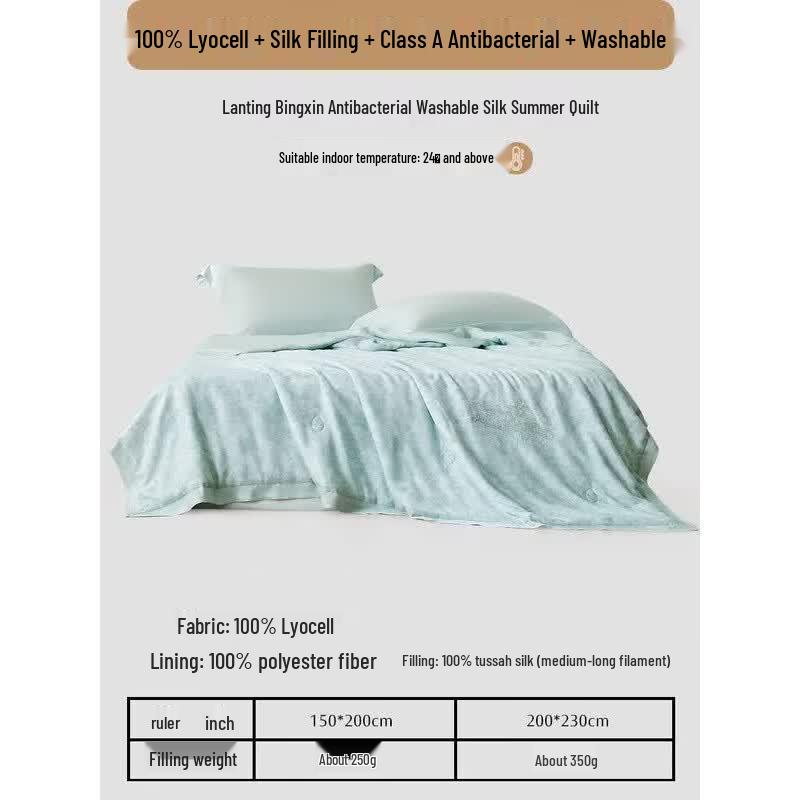 Mercury Home Textiles Cool-Feel Machine Washable Silk Quilt