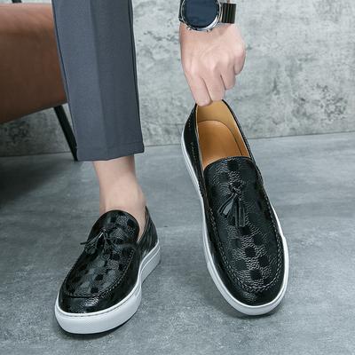 2024 Spring Autumn New Original Design Hight Quality Leather Loafers For Men Daily Casual Dress Black Hombre Flat Shoes Size 48