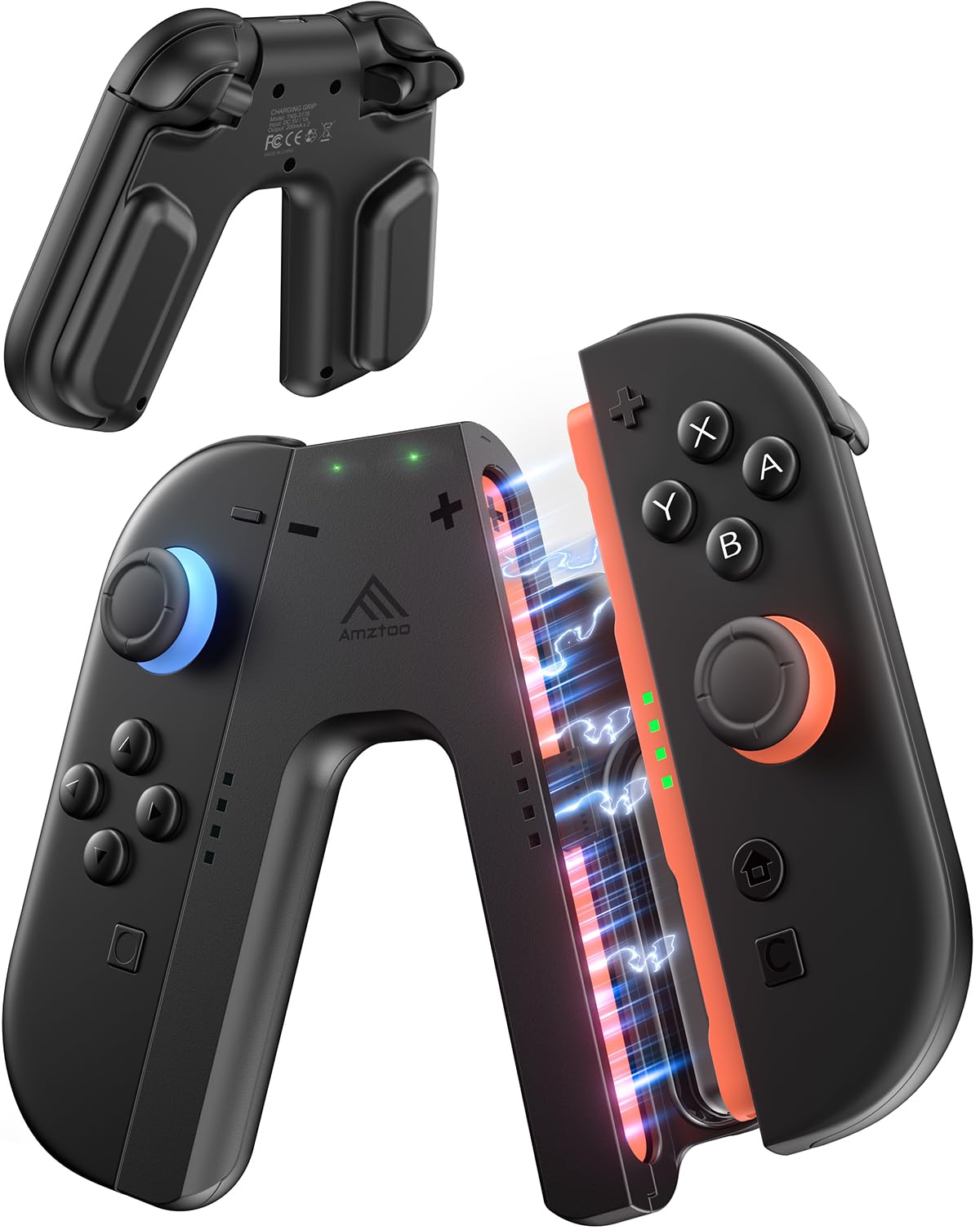 

Amztoo Joy-Con 2 Charging Grip for Nintendo Switch 2 Controllers 1.5m Cable LED Indicator Ergonomic Lightweight Portable 5 Hours Continuous Use