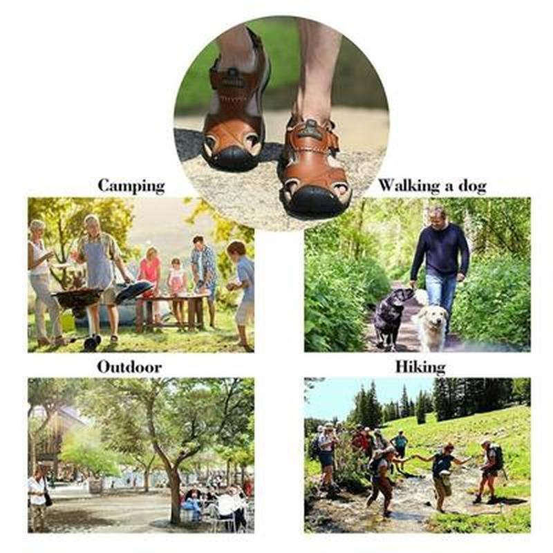 Pánská móda Ležérní sandály Outdoorové kožené letní plážové boty Brodící boty 38-48