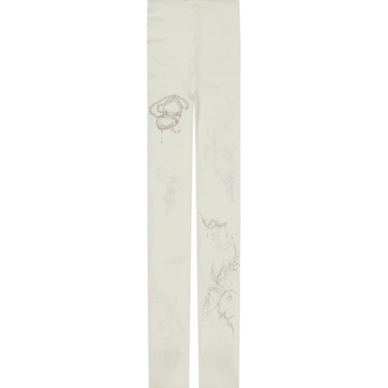 GILA ARCHIVE TATTOOED GRAPHIC TIGHTS_WHITE