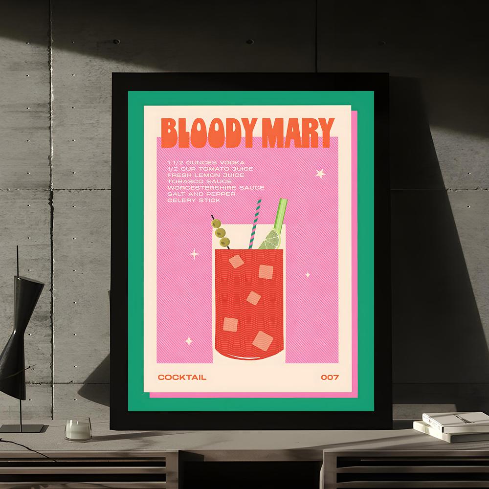 Colorful Cocktail Drink Good Posters Kraft Paper Prints Vintage Home Room Cafe Bar Art Wall Decor Aesthetic Painting Picture