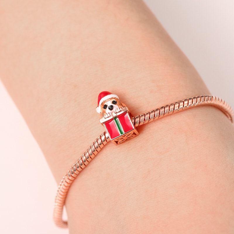 High Quality New Fit Original Copper Santa Claus Elk Snowman Charms Pendants For Christmas Jewelry Making Gift