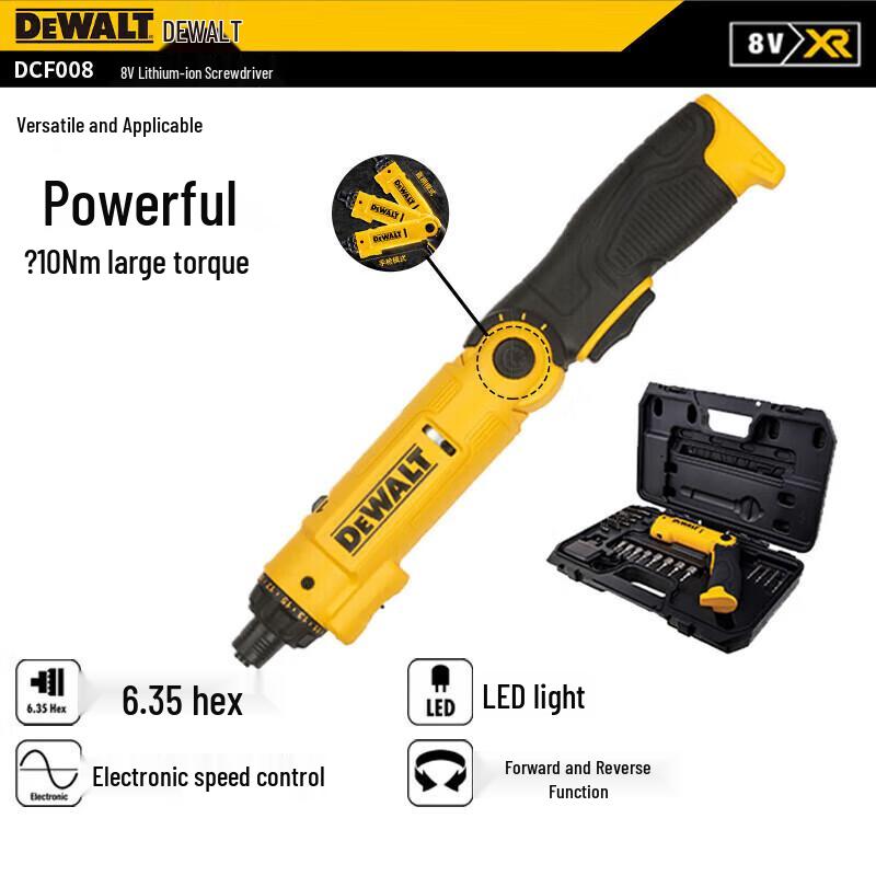 DeWalt 8V Akku-Schraubendreher Bit-Set CN-Stecker (Adapter enthalten)