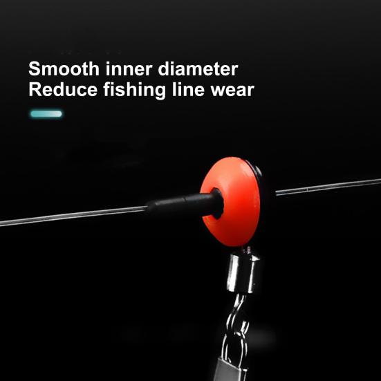 100Pcs Fishing Space Beans with Interlock Snaps Anti-collision Buffer Wire Protector Accessories Fishing Float Connector Bobber Stops Sea Fishing