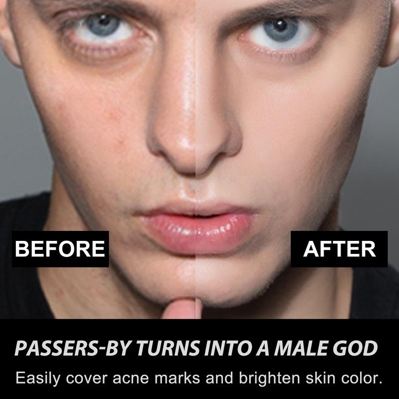 Men's Plain Cream, Refreshing, Concealer Spots, Acne Marks, Whitening, Moisturizing and Isolating Face Cream, Moisturizing and Brightening Skin
