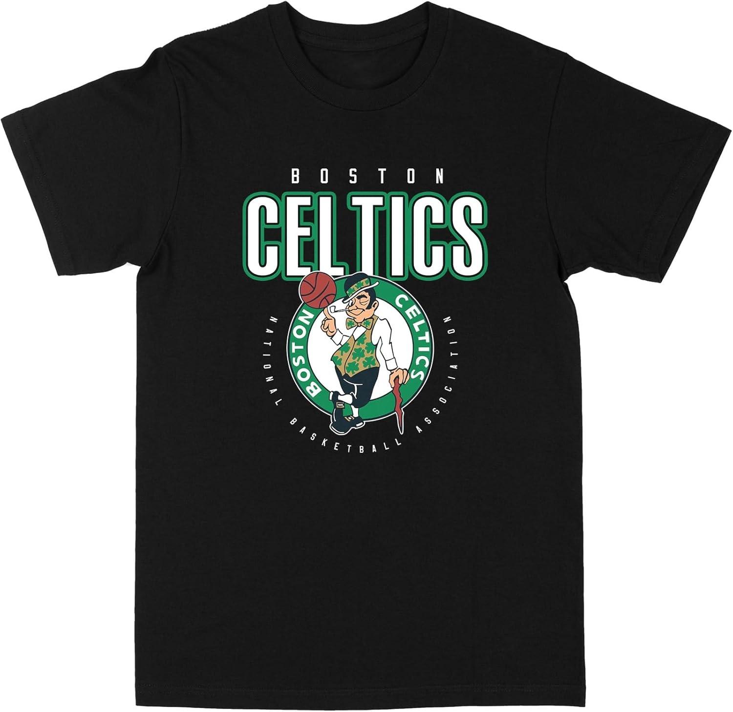 Черная футболка Philcos с контурным логотипом Boston Celtics NBA S чёрный