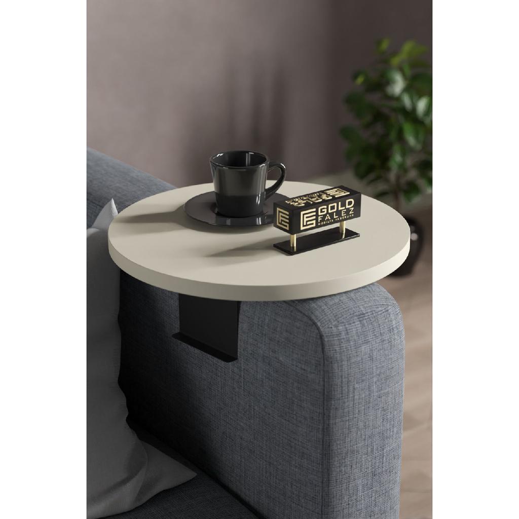 Side Table Adjustable Tray Decorative Modern Tray Sofa Table Walnut