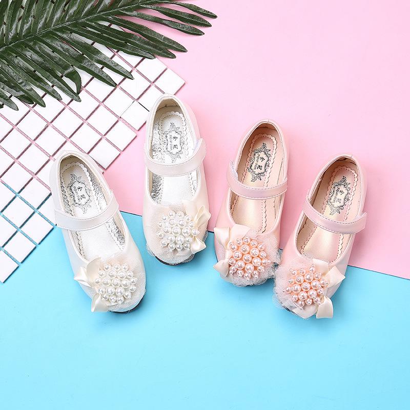 Mädchen Ballerinas Prinzessin Schuhe für Hochzeit Party Kinder Perlen mit Spitze Blumenschuhe für große Mädchen Performance Abendschuhe