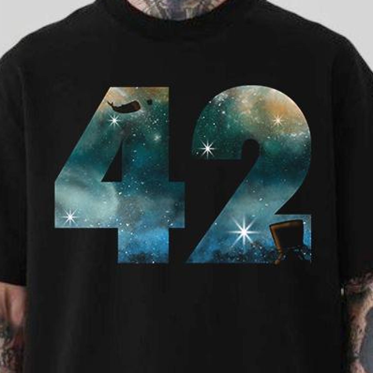 42, Hitchhikers guide, Unisex t-shirt XL