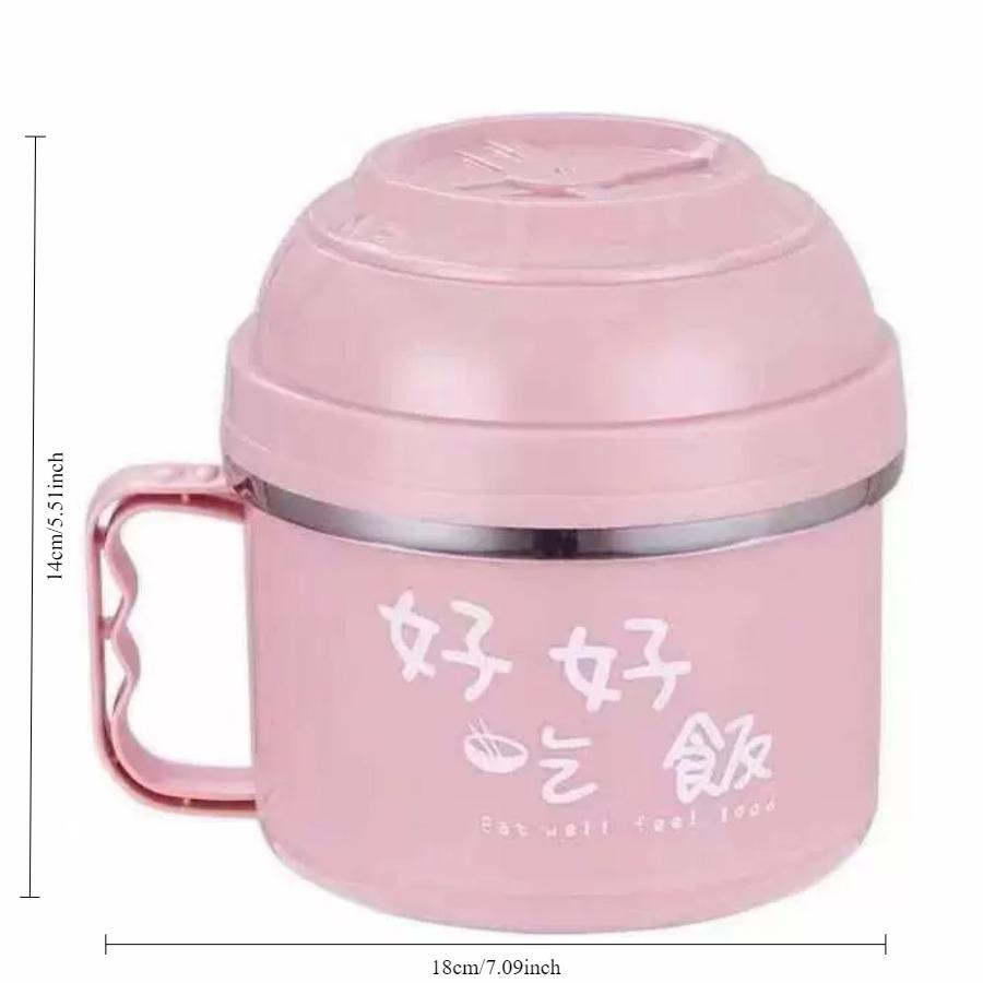 

Пищевой термос из нержавеющей стали, изолированный ланч-бокс, большой вместимости, контейнер для фаст-фуда, банка для лапши быстрого приготовления с крышкой-миской для работы в офисе