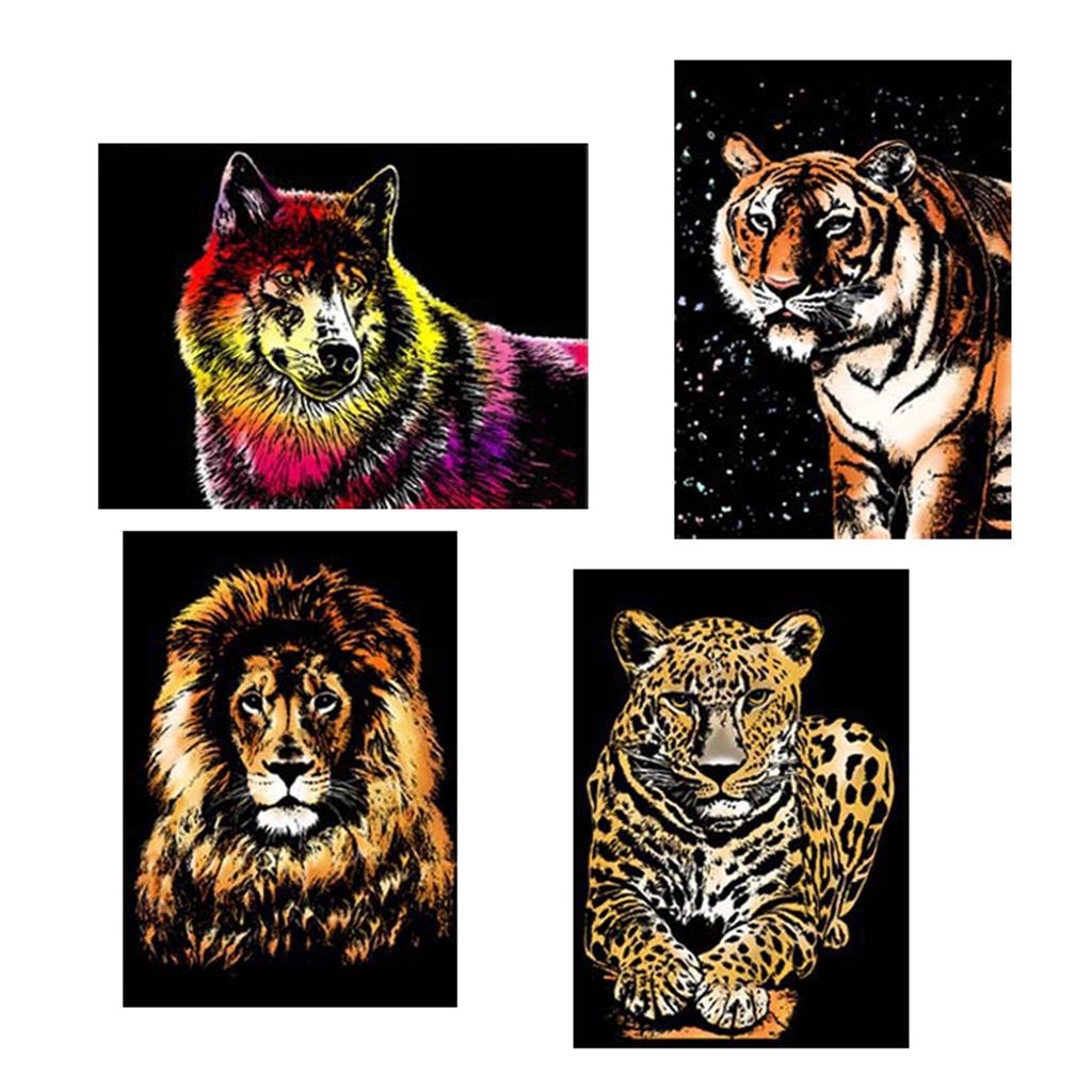 Buy Scratch Sketch Paper Pads Rainbow Painting Scratchboard Kit at affordable prices — free