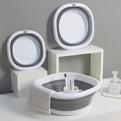 Foldable Plastic Washbasin: Compact Dormitory Face Basin and Large-Capacity Foot Bath