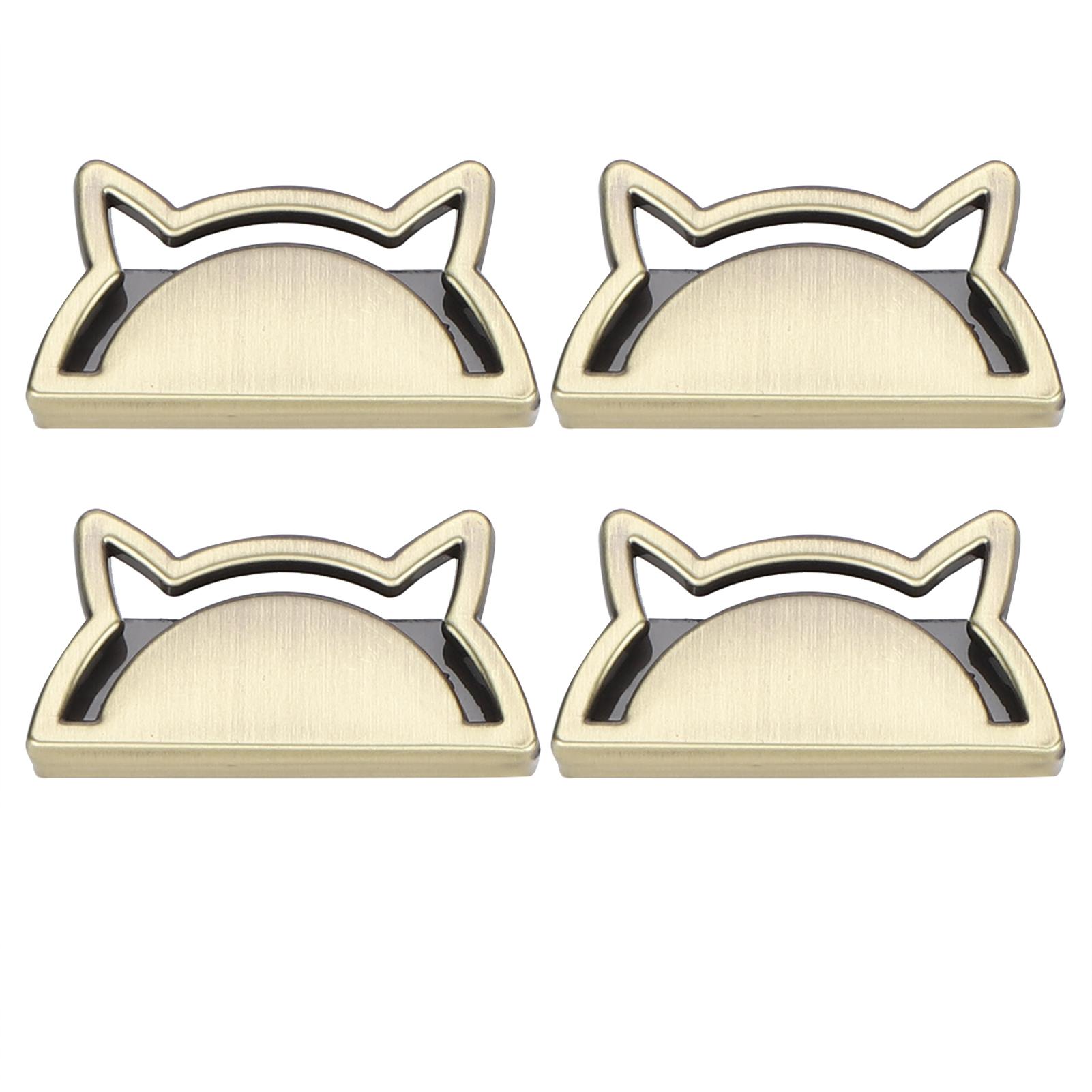 

4 шт. Металлическая декоративная пряжка Зажим-кошка Стопор Кожгалантерея Багаж Джинсы DIY Аксессуары Бронза