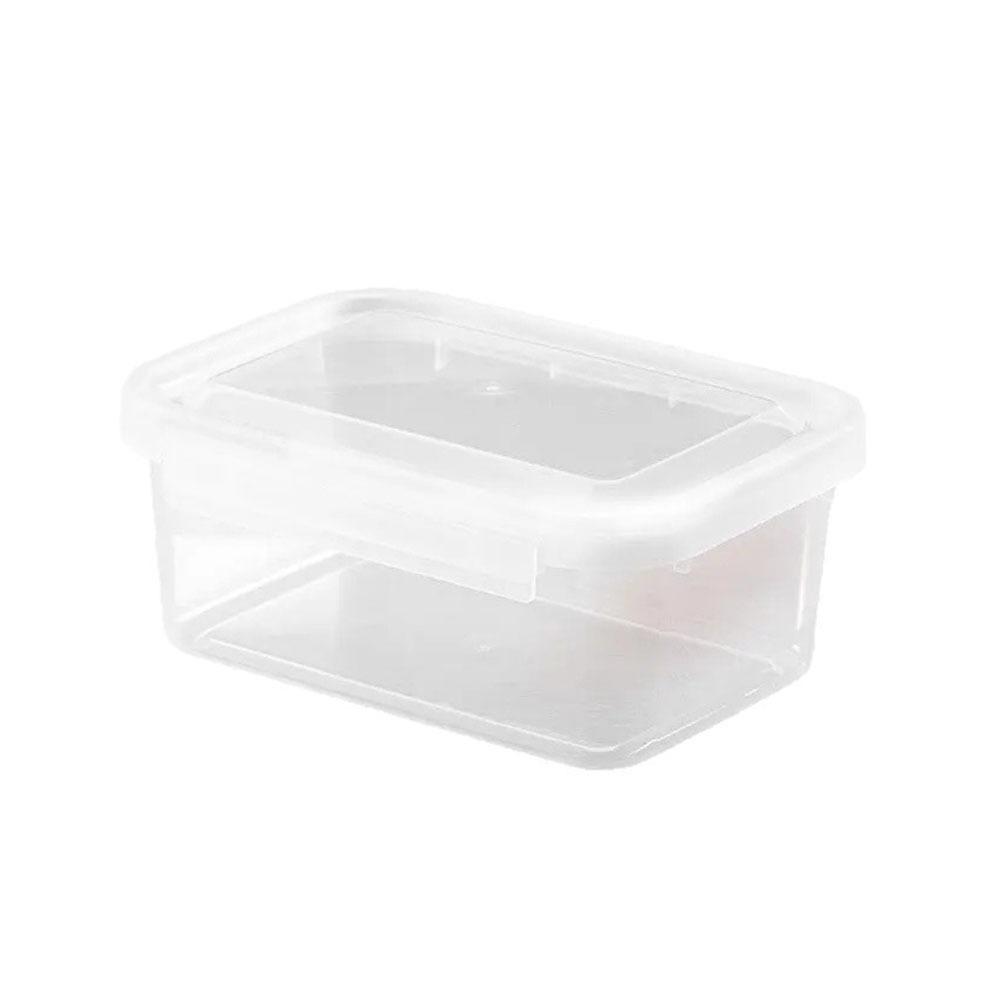 Portable Clear Refrigerator Storage Box Sealed Stackable Trasparent Crisper Rectangular Fresh-Keeping Box