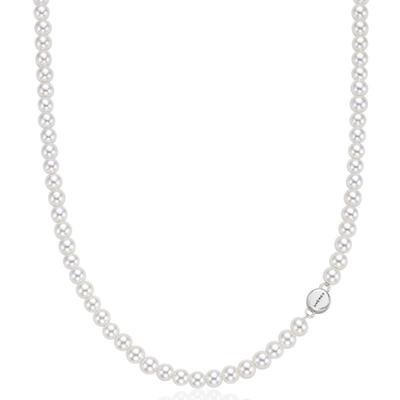 Par hyeres Collier de perles rondes Macaroon 4 mm (argent) BH7N4A723WB400