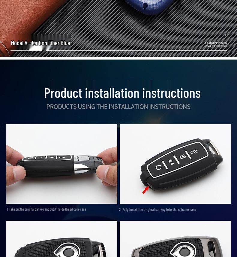 Hongqi Car Key Case - Stylish, Atmospheric Design with Buckle & Personalized Decoration