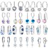 Orstarry 925 Silver Crystal Circular Eardrops Drop Earrings Women Earrings Charm Fashion Versatile Party Jewelry Gifts