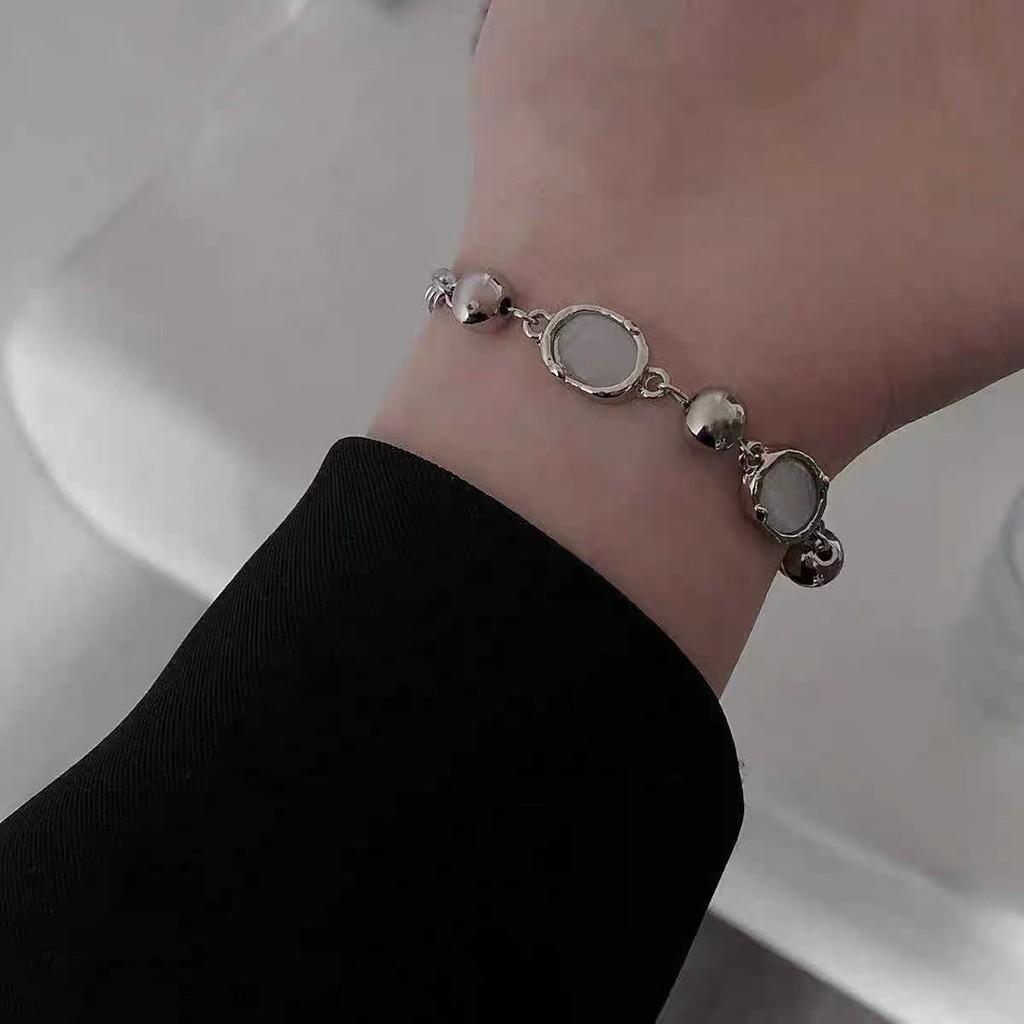 

Стильный титановый браслет унисекс из стали «кошачий глаз» с уникальным дизайном бусин