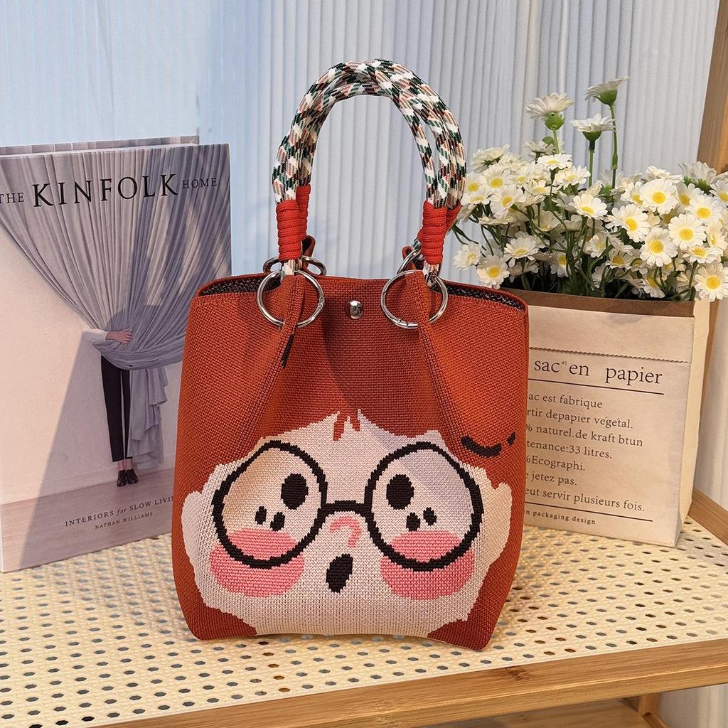 Southeast Asia Trendy Knitted Buckle Handbag - Large Capacity Commuter Tote