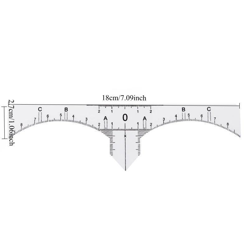 Șabloane Riglă de Unică Folosință pentru Sprâncene Autocolante Transparente pentru Cartografiere pentru Microblading Extensii Sprâncene Machiaj Permanent