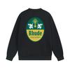 Rhude Vintage Letter Print Oversized Hoodie Men Women Casual Streetwear Sweatshirt