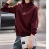 Light Casual Design Half Turtleneck Sweatshirt Spring New Casual Slit Split Design Sweatshirt