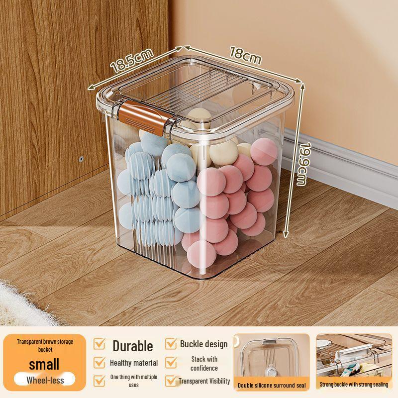 Transparent Multifunctional Storage Box: Large Capacity Plastic Organizer for Toys, Snacks, and Clothes