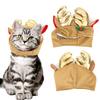 Polyester Coffee Cute Breathable Pet Cartoon Elk Hat Cat Dog Clothing Decoration Supplies