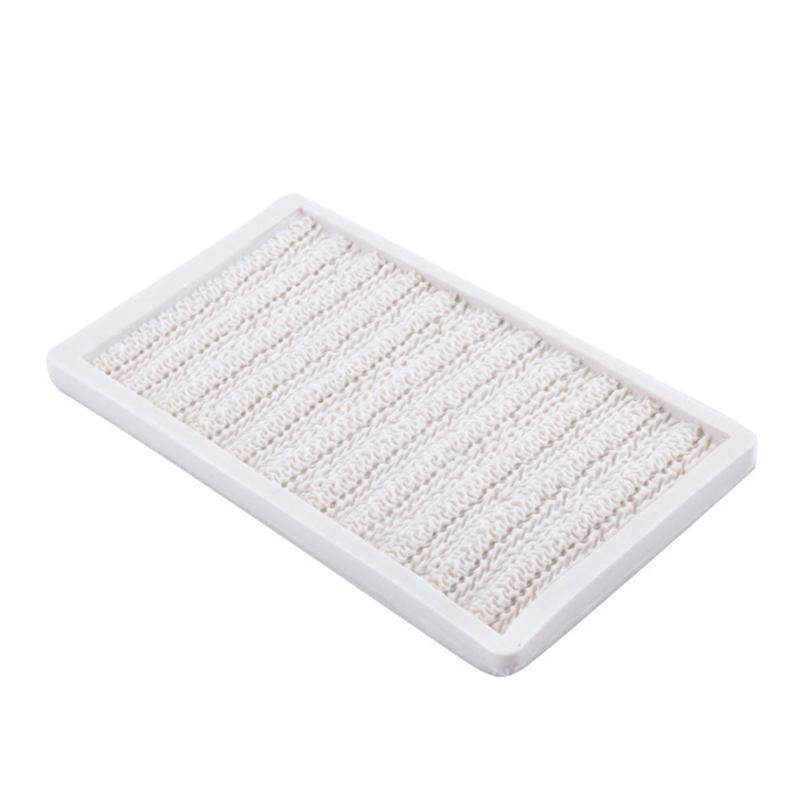 24TE Silicone Knitting Sweater Fondant Molds Crochet Texture Cake Decoration Moulds