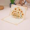1PC Paper Postcard 3D Greeting Card Creative Roses Birthday Gift Card Sunflowers Bouquet Pop-Up Tulips