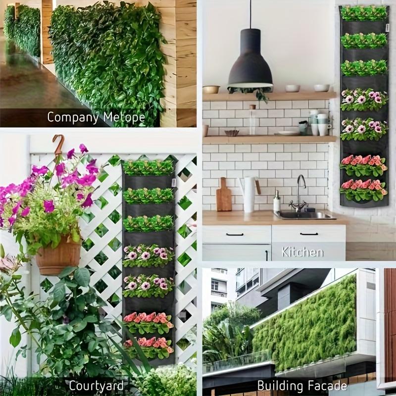 Pocket Vertical Garden Wall Planter Herb Succulent Planting Bag Pouch for Home Patio Balcony Decoration & Christmas Ornaments